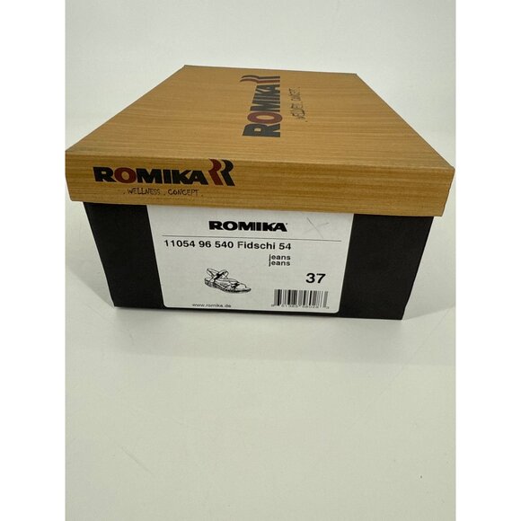 Romika Womens Sandal Strappy Wedge Navy Blue Fidschi 54 Size 37 6 6.5 New - Picture 13 of 13